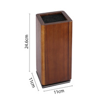 Nouveau porte-couteau magnétique rotatif à 360 ° en bois insert gratuit porte-couteau en fil PP porte-couteau de cuisine magnétique outil de stockage