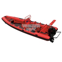 Bateau semi-rigide gonflable multi-usages à haute vitesse Yoolwin 760 pour la pêche, à usage commercial, à forte capacité de charge, à vendre