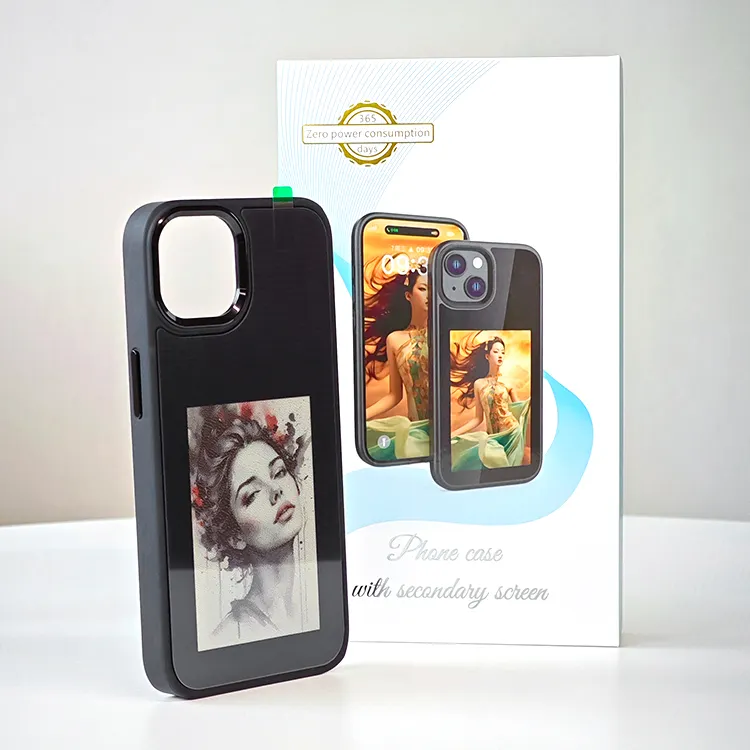 Nuevo diseño E-Ink Eink Screen Case NFC DIY Electronic Ink Phone Case OEM Pictures Smart NFC Phone Cases