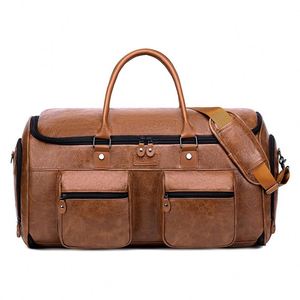Muestra gratuita: Bolsa de lona grande para hombre y mujer, maleta de viaje de fin de semana y bolsa para zapatos, para equipaje de mano al por mayor - Product Image 1