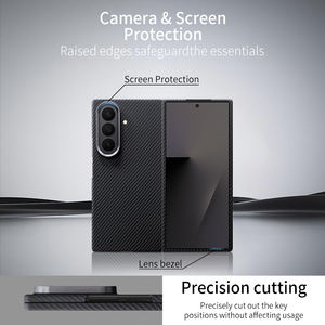 Coque de téléphone antichoc de luxe en <span class=keywords><strong>fibre</strong></span> de carbone gaufrée couleur unie, anti-traces de doigts, avec chargement magnétique sans fil - Product Image 4