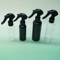 Flacon pulvérisateur de parfum pour cheveux en plastique PET de 100 ml, 150 ml, 250 ml, flacon pulvérisateur vide transparent noir de 100 ml pour cosmétiques