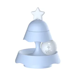 لعبة على شكل شجرة عيد الميلاد ثنائية الطبقة لعبة على شكل كرة تُجريت عندها المشي ولامس وتنظيف الأسنان كرة لعبة للقطة