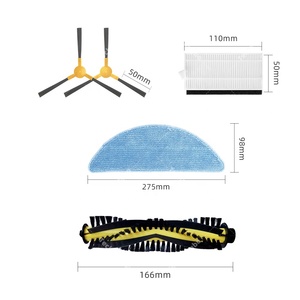 Kit compatible avec NetBot S15 <span class=keywords><strong>Neatsvor</strong></span> X500 Tesvor X500 Pro /X520 /M1/M2 Rouleau principal Brosse latérale Filtre HEPA Chiffon de nettoyage Pièces - Product Image 2