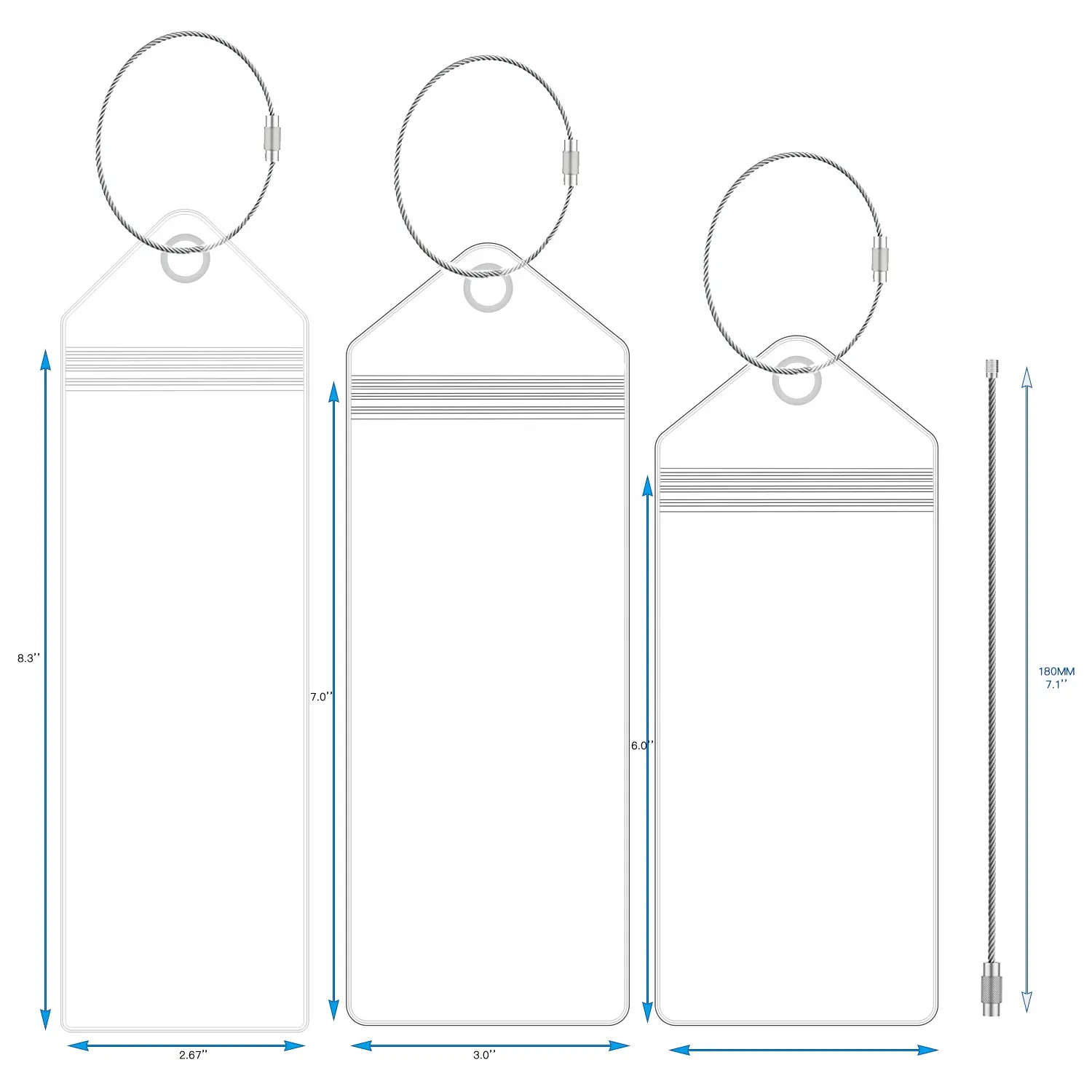 Étiquette de bagage étanche personnalisée pour croisière Étiquette de bagage à fermeture éclair transparente pour croisière Porte-étiquette de bagage de valise