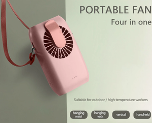 Ventilateur portable rechargeable mini à suspendre à la taille, au cou, au <span class=keywords><strong>plafond</strong></span>, à la main, design collier, trois options de vent, OEM 24 pour un usage domestique - Product Image 2