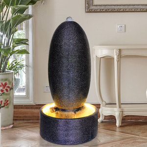 Fontaine à eau en résine peinte à la main avec lotus et poissons, décoration intérieure, cadeau pour la maison ou le bureau, artisanat artistique - Product Image 2