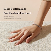 Tapis en fausse fourrure de cachemire épaissi, style Instagram, transfrontalier, de style nordique, de forme originale, de luxe léger, pour chevet, usage domestique, créatif