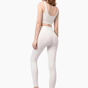 Ensemble de yoga et de danse 2 pièces avec logo personnalisé et pantalon taille haute, couleur OEM, en vente - Product Image 4