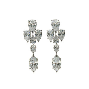 Orecchini a Goccia Marquise Eleganti e alla Moda, Orecchini Pendenti Lunghi da Donna, Gioielli Minimalisti - Product Image 4