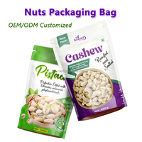 Sachet d'emballage alimentaire personnalisé pour fruits secs, sachet refermable en Mylar, pochette autoportante pour cacahuètes, pistaches, noix de cajou