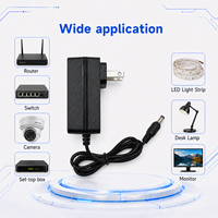 Adaptateur secteur AC/DC 12V 2A OEM/ODM, prise US, certifié CE FCC EMC RoHS, connecteur DC personnalisé, adaptateur mural