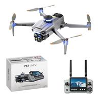 Drone RC P51 sans balais avec GPS, caméra HD 1080P, quadricoptère professionnel, longue durée de vol, avec télécommande à écran de 4,5 pouces