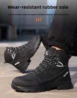 Chaussures de sécurité d'hiver respirantes pour hommes, anti-choc, avec embout en acier et résistantes à la perforation, pour semelles souples, modèle transfrontalier