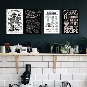 Juego de Letreros Metálicos de Conversión de Medidas de Cocina, Decoración Retro para Pared de Cocina, para Cocinar y Hornear - Product Image 3