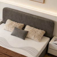 Lit double sans cadre en tissu, taille King Size, avec cadre en éponge compressée sous vide, style moderne, vente en gros