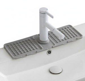 Tappetino Pieghevole Leggero ed Ecologico in Silicone per Rubinetto da <span class=keywords><strong>Cucina</strong></span> con Rampa Rialzata per Protezione Anti-Schizzi, Montaggio a Parete, Tagliabile - Product Image 6