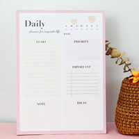 A5 Hebdomadaire Et Agenda Quotidien Cahier Thermique Relié Imprimé Couverture Tear-off To-Do List Bloc-Notes pour L'école Et Le Bureau