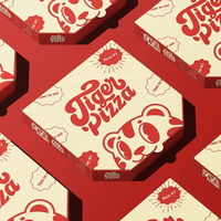 Boîte à pizza octogonale unique, structure rigide, contrôle de l'humidité, 12-16 pouces, emballage de livraison, logo personnalisé, certifiée