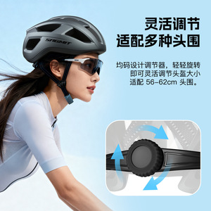 Casco de ciclismo Sagmit con visera, casco de seguridad moldeado de una pieza ajustable para bicicleta de montaña y carretera, unisex, 56-62cm - Product Image 1