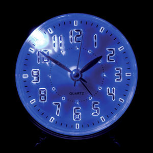 Reloj Despertador Analógico Circular Plateado de 3.5 Pulgadas, Silencioso, con Esfera Iluminada para la Noche - Product Image 3