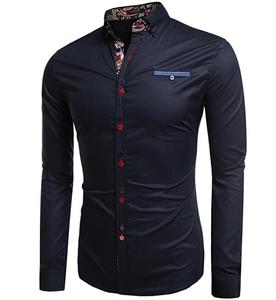 <span class=keywords><strong>Camisas</strong></span> informales con <span class=keywords><strong>cuello</strong></span> alto y botones para hombre, <span class=keywords><strong>camisas</strong></span> <span class=keywords><strong>de</strong></span> estilo <span class=keywords><strong>italiano</strong></span>, ajustadas al cuerpo, nuevo diseño - Product Image 4