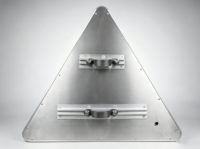 Panneau de signalisation routière LED solaire en aluminium réfléchissant, feuille réfléchissante 3M, panneau triangulaire d'avertissement « Hommes au travail »