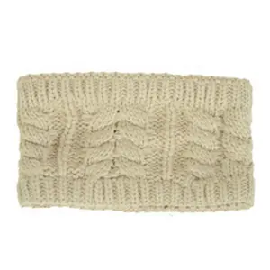 Forrado Inverno Quente Lã De Malha Stretch Headband Crochet Ponytail Beanie Hat
