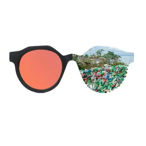 eco-friendly Certificated RPET Recycled Plastic Bio-base G850 Bottle Material Frame Environmental Classic Retro Sunglasses