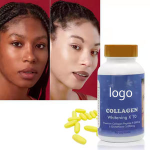 คอลลาเจนแคปซูลอาหารเสริมกลูตาไธโอนและวิตามินซีสมุนไพรทำให้ผิวขาวแคปซูลนุ่มเพื่อผิวกระจ่างใส - Product Image 1