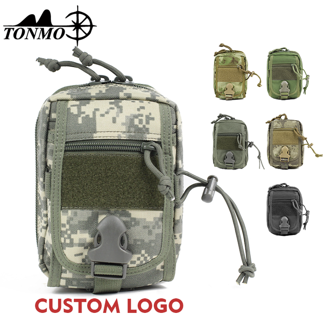 Tactical Compact Admin Organizer EDC Tools Belt Waist Bag MOLLE Horizontal Pouch Water-Resistant Nylon Zipper Closure Gadget