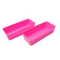 29584 Ensemble de 7 boîtes de rangement pliantes classiques pour l'art, rectangulaires, moulées par injection, 100% PP, boîtes de rangement pour outils et artisanat avec couvercles