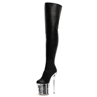 Modèles de talons de plateforme noirs mats de 8 pouces, talons de strip-teaseuse de 20 cm, talons de danseuse exotique, talons gothiques pour femmes, grande taille pour boîte de nuit