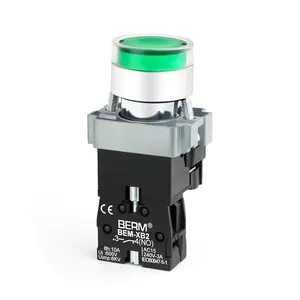 XB2 loạt tự thiết lập lại với ánh sáng bắt đầu dừng push button chuyển 220V 24V bình thường ON/thường Off 22mm Power Button chuyển