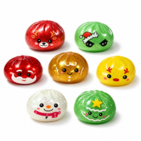 Boîte cadeau de Noël Jouet Squishy Boîte mystère Boulette de pâte vapeur simulée Poudre dorée Anti-stress Cadeau de fête Vente en gros OEM