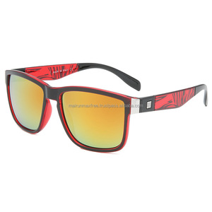 Gafas de sol cuadradas de gran tamaño y gruesas de alta calidad Unisex, protección UV400, logotipo personalizado, lentes rojas, diseñador de moda, marco de acetato de PC - Product Image 3