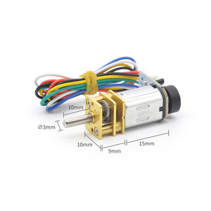 Motor Encoder Gear Box <span class=keywords><strong>DC</strong></span> Mini JGA12-N20 Magnet Permanen Kecepatan 200rpm Rendah Kebisingan Bersertifikasi ROHS Untuk Penggunaan Rumah Pintar & Peralatan Rumah Tangga - Product Image 5