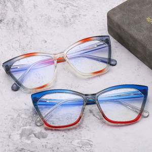 Lunettes optiques tendance pour femmes 2023, montures de lunettes de soleil anti-lumière bleue TR90, style œil de chat pour femmes - Product Image 2