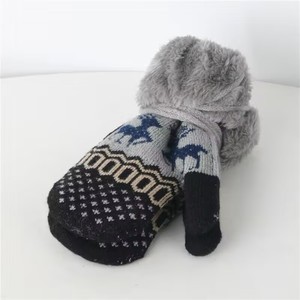 Gants d'hiver pour enfants, mitaines tricotées chaudes, en peluche épaisse, gants de Noël pour bébés garçons et filles - Product Image 2