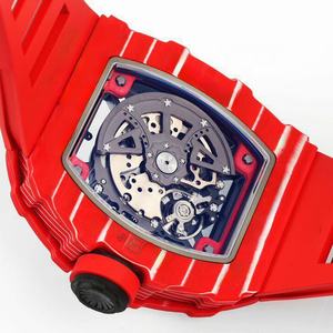 Reloj Mecánico de Fibra de <span class=keywords><strong>Carbono</strong></span> Rojo para Hombre, Diseño Completamente Hueco, Reloj de Diseñador, Estilo Ejecutivo y Casual, Reloj de Lujo 3502 - Product Image 2