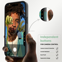 Coque de téléphone mate antichoc 2-en-1 en TPU rigide et PC avec bouton de contrôle de caméra IA intégré pour iPhone 18 17 16 Pro Max – Vente en gros