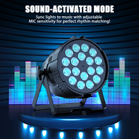 180W 18 LED RGBWAL 6IN1 Par lumière de scène effet stroboscopique DMX512 contrôle du son LED Par lumière pour DJ Disco Bar événement Club