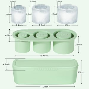 Bandeja para Cubitos de Hielo para Vasos Stanley de 30 y 40 oz, Moldes de Silicona para Cubitos de Hielo con Tapa y Contenedor, Máquina para Hacer Hielo para Enfriar Cócteles - Product Image 5