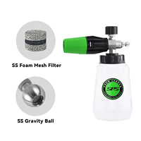 Kit Canon à Mousse 4000PSI 1/4" avec Pistolet Lave-Auto Neige, Lance de Lavage Auto, Pulvérisateur Jet sous Pression et Bouteille