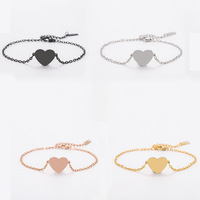 Herzförmiges Armband aus Edelstahl, Rohmaterial für Lasergravur, Logo, Geschenk, Großhandel