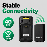Terminal portable robuste IP67 5,5 pouces PDA Android 14 4G avec lecteur de codes-barres 1D 2D pour l'inventaire d'entrepôt