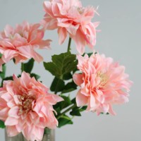 Fabrieksgroothandel Kunstbloem Kunstmatige Dahlia Enkelstam Real Touch Latex Huis Bruiloft Decoratie voor Bloemist Bulkbestelling