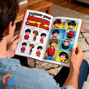 Factory Custom Printed High Quality Hardcover Perfect Binding <strong>Full</strong> Color Comic Book Manga Books With Logo Printing - Product Image 3