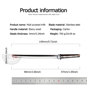 Couteau tactique personnalisable Honshu YAMA DIY, acier inoxydable D2 de haute qualité, étui en bois, pour instructeurs en plein air, support OEM, garantie 1 an - Product Image 5