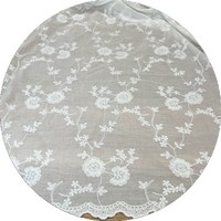 Tissu de dentelle brodé double face en coton Jacquard Soluble dans l'eau Robes d'été Mariages Textiles de maison Technique tissée